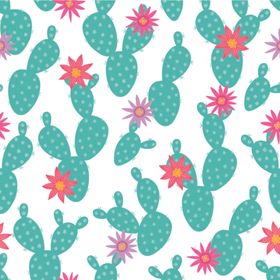 小清新仙人掌绘画图案