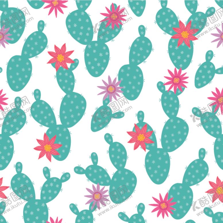 编号：69360510312114329736【酷图网】源文件下载-小清新仙人掌绘画图案