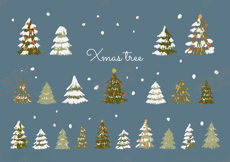 编号：21501810042330179450【酷图网】源文件下载-圣诞风多彩圣诞树图案