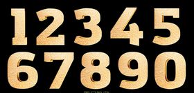 金色立体数字