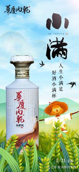 白酒小满节气海报