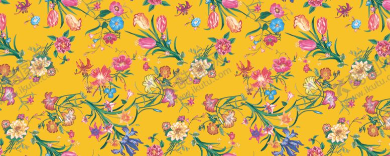 编号：43148010290544456121【酷图网】源文件下载-数码印花手绘手绘花花朵