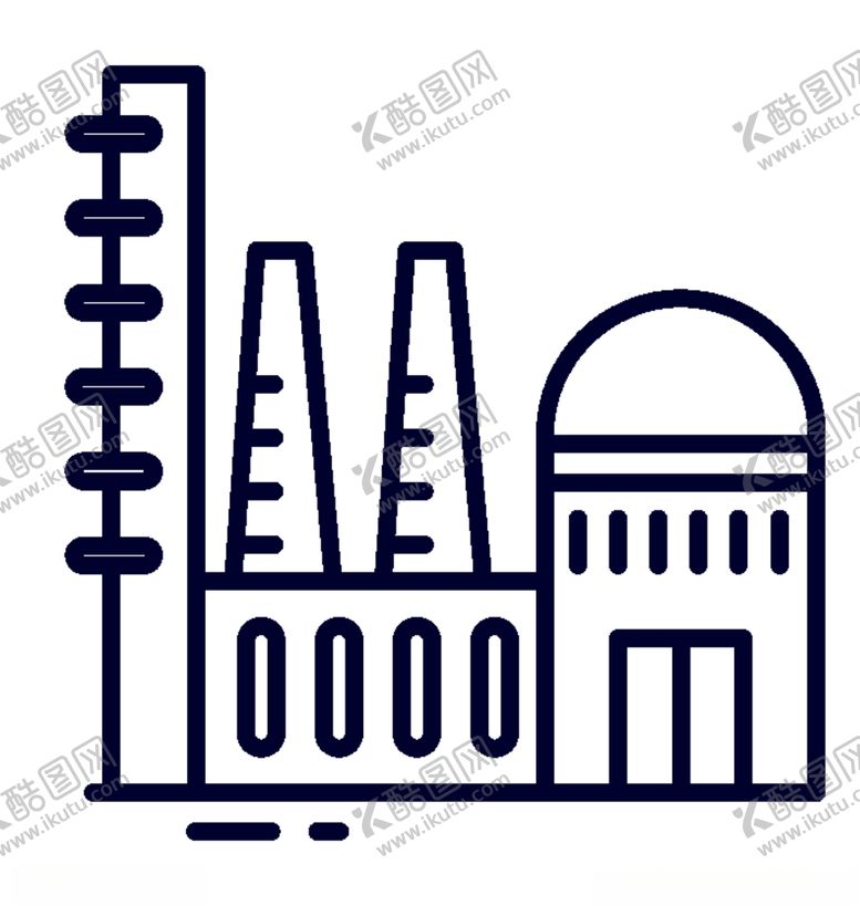 编号：88401007091655488705【酷图网】源文件下载-工业建筑剪影
