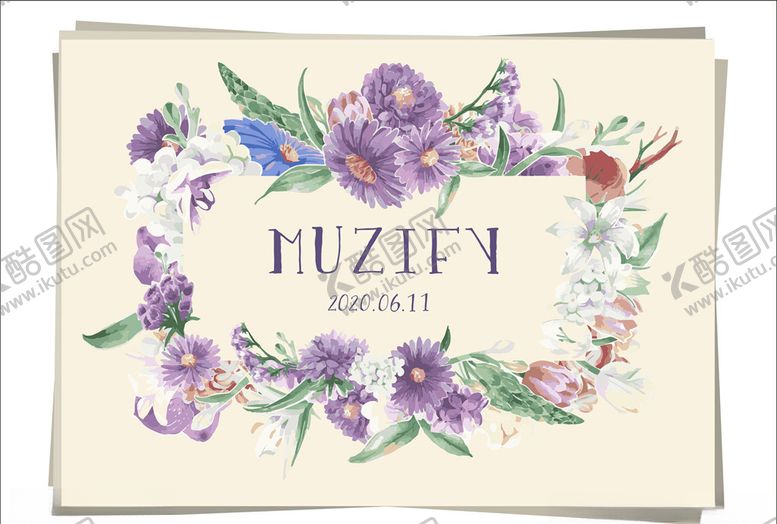 编号：70723309121750414509【酷图网】源文件下载-紫色花卉边框