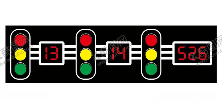 编号：17342804161508311309【酷图网】源文件下载-红绿灯矢量图