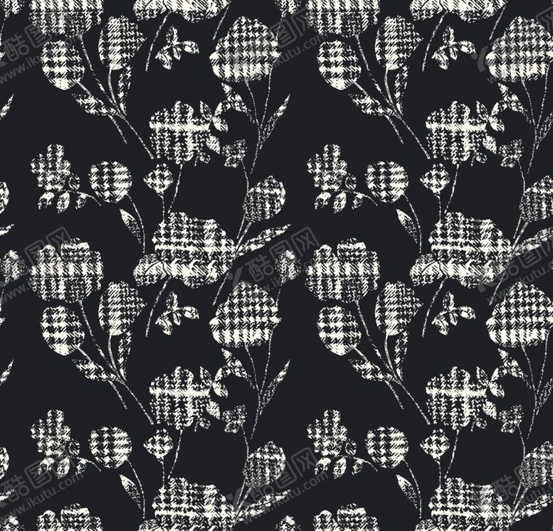 编号：11378303312313035095【酷图网】源文件下载-大牌黑白几何图案无缝