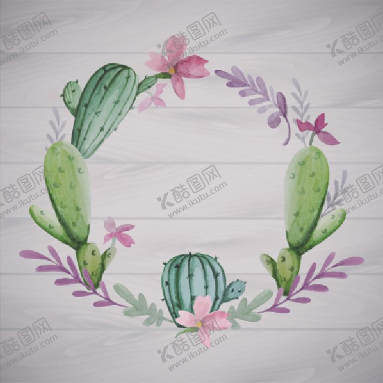 编号：33128210230933362445【酷图网】源文件下载-仙人掌植物印花图片