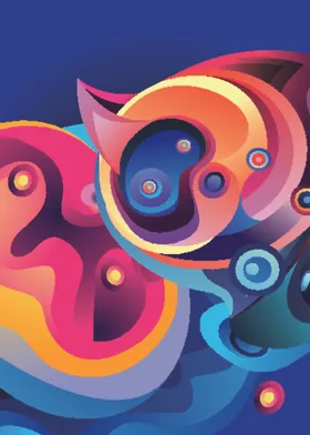 抽象炫彩液态图案