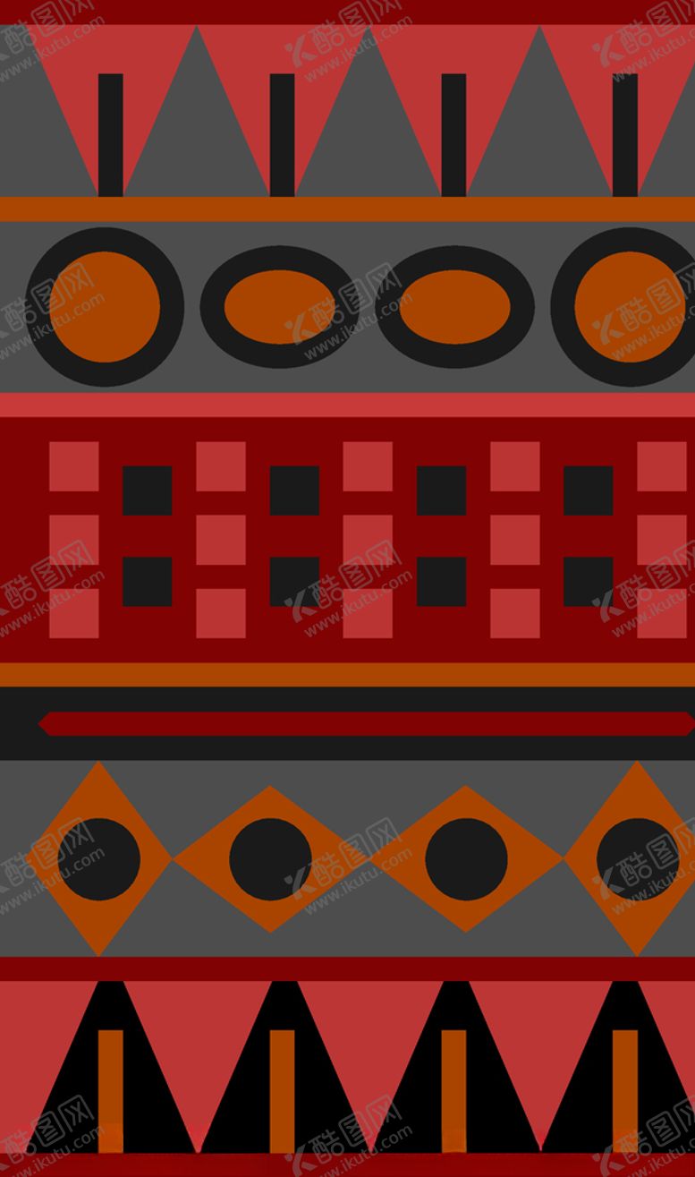 编号：70221209290237552066【酷图网】源文件下载-红色橙色阿兹台克纹理设