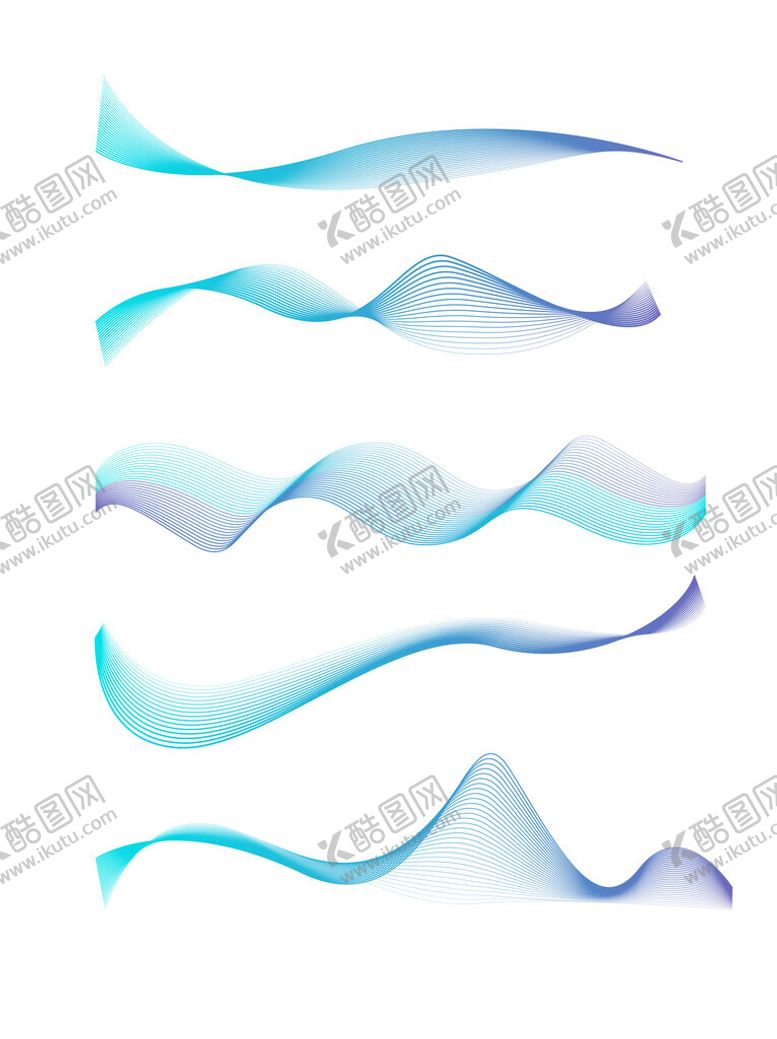 编号：74646605011544079207【酷图网】源文件下载-渐变波浪线条素材
