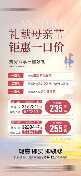 地产母亲节特价房海报