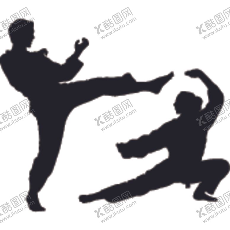 编号：34008404180502207719【酷图网】源文件下载-武术格斗剪影