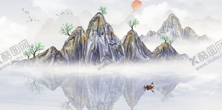 编号：32674509200815086821【酷图网】源文件下载-水墨山水