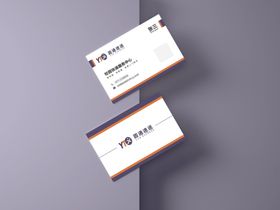 简约商务快递名片设计样机