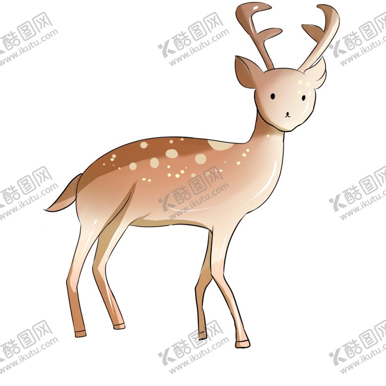 编号：82097307010601009619【酷图网】源文件下载-卡通鹿