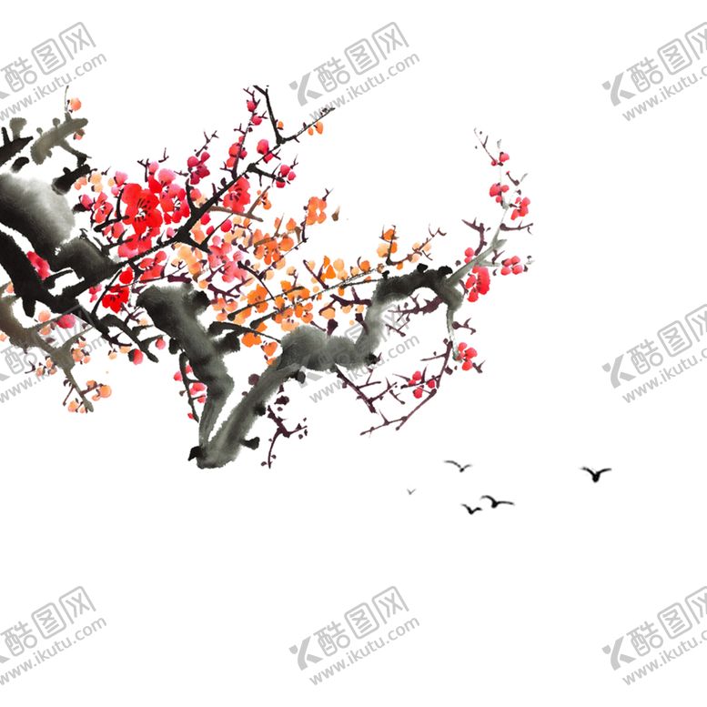编号：91750605031458319106【酷图网】源文件下载-中国风水墨梅