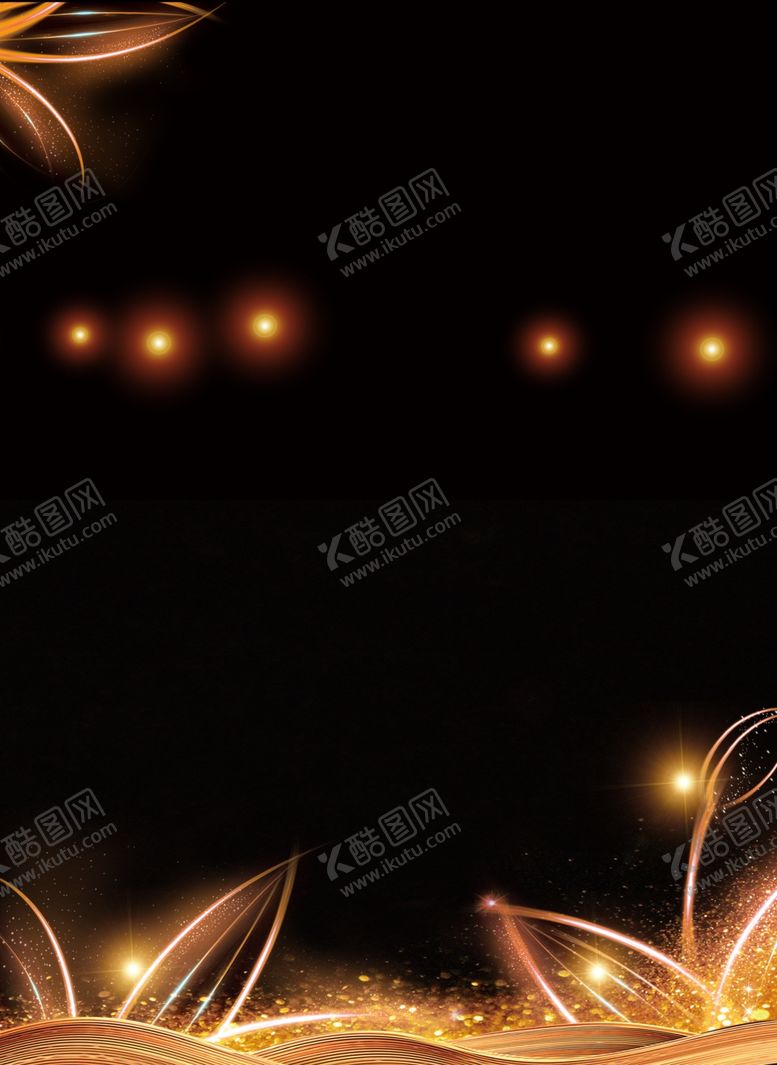 编号：50403107131714022539【酷图网】源文件下载-黑金海报背景