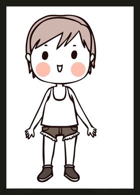 手绘男人男孩动画卡通动画