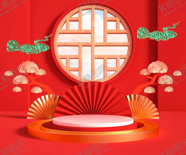 编号：42018810151910291136【酷图网】源文件下载-c4d模型格式psd格式中国风