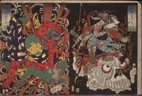 月冈芳年浮世绘开化狂画和汉百物语生活场景