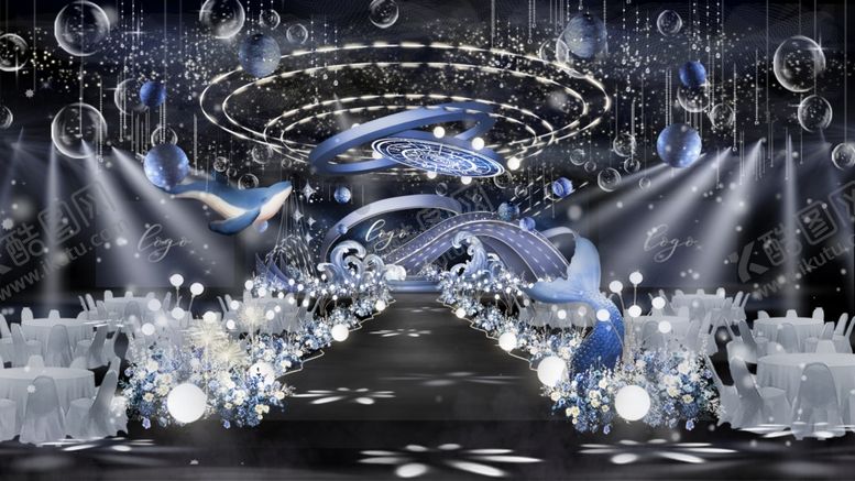 编号：16513509272305182504【酷图网】源文件下载-蓝色星空婚礼