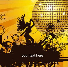 麦霸唱歌女歌手复古背景素材