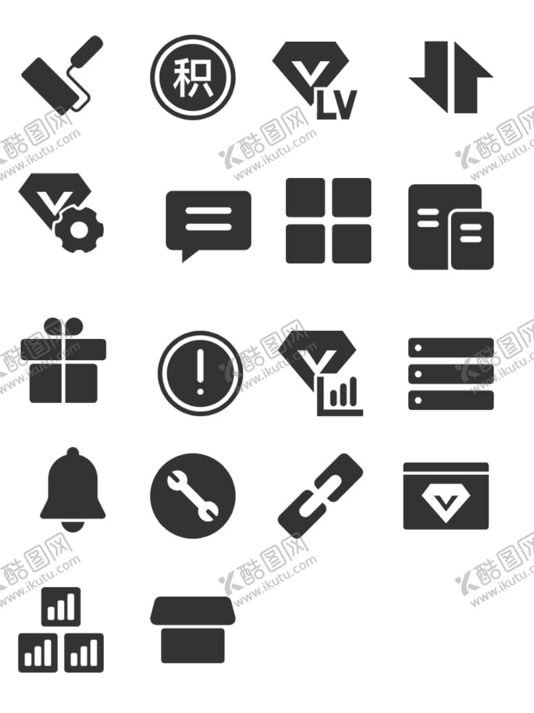 编号：83323711261630175555【酷图网】源文件下载-后台管理简约风标签图标免扣
