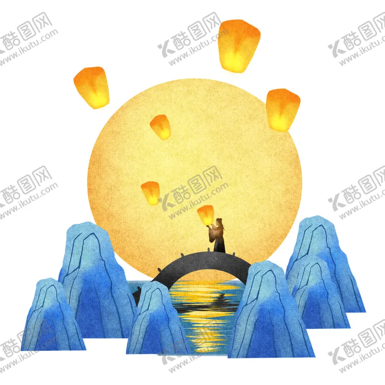 编号：86811101140717108033【酷图网】源文件下载-中秋插画   可爱卡通兔子  