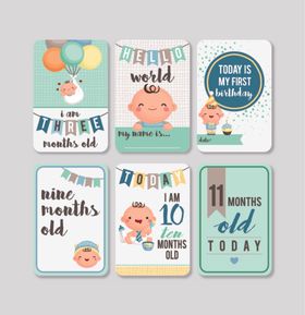 婴儿成长纪念卡片设计