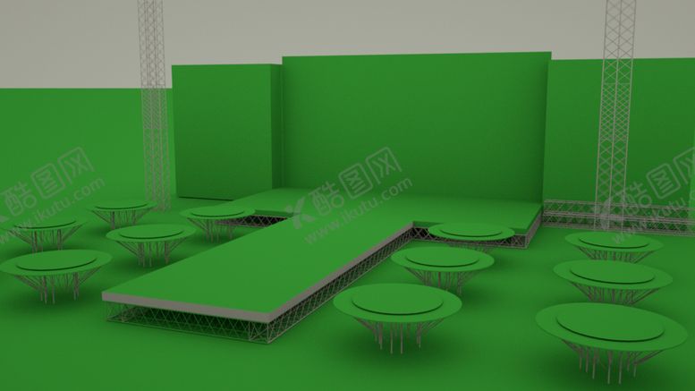 编号：45424403220649391202【酷图网】源文件下载-C4D舞台效果图3D婚庆舞台