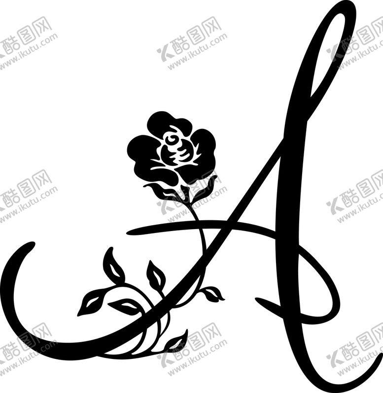 编号：19623009181446192634【酷图网】源文件下载-植物花纹字母 