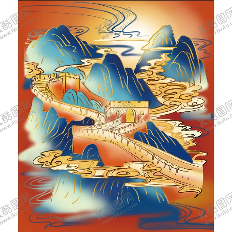 编号：27805109240550575087【酷图网】源文件下载-国潮建筑 