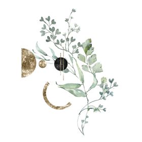 小清新水彩植物树枝