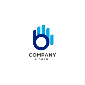 握手手势掌图标创意标志设计创意LOGO