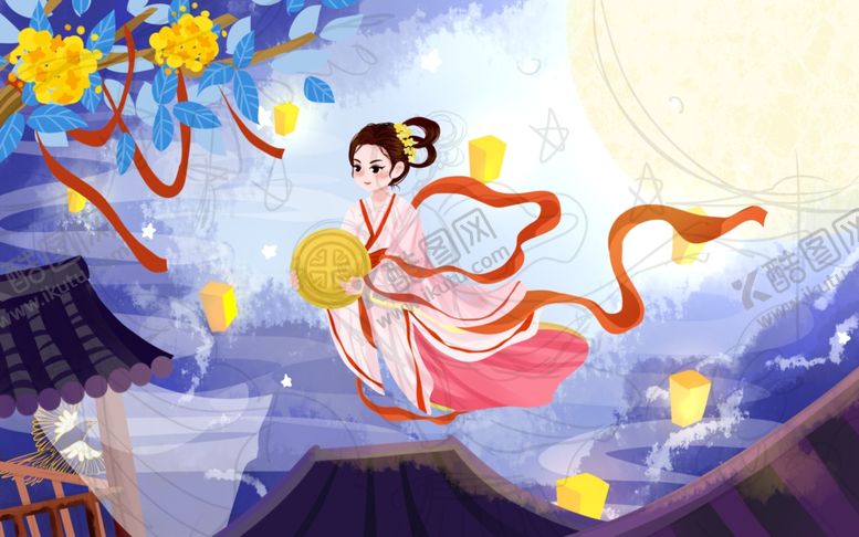 编号：25407509280908517972【酷图网】源文件下载-唯美嫦娥