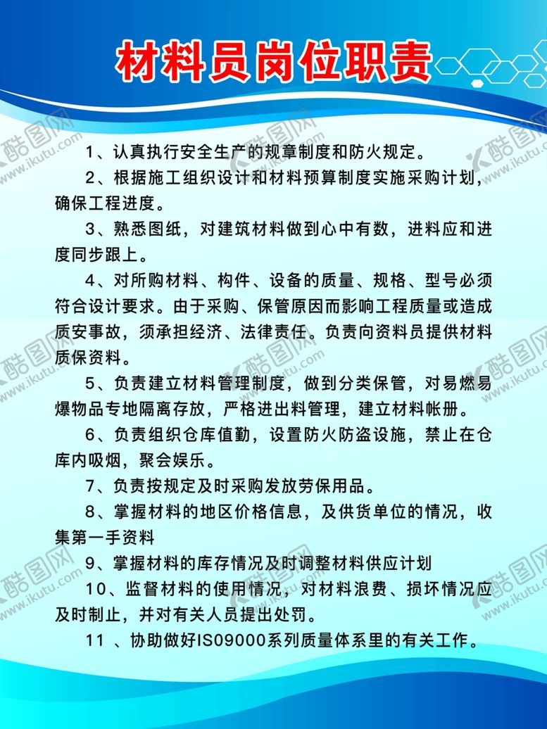 编号：78921401130936003300【酷图网】源文件下载-资料员岗位职责