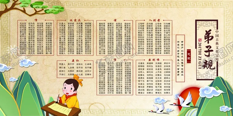 编号：92063103292005381146【酷图网】源文件下载-弟子规展板