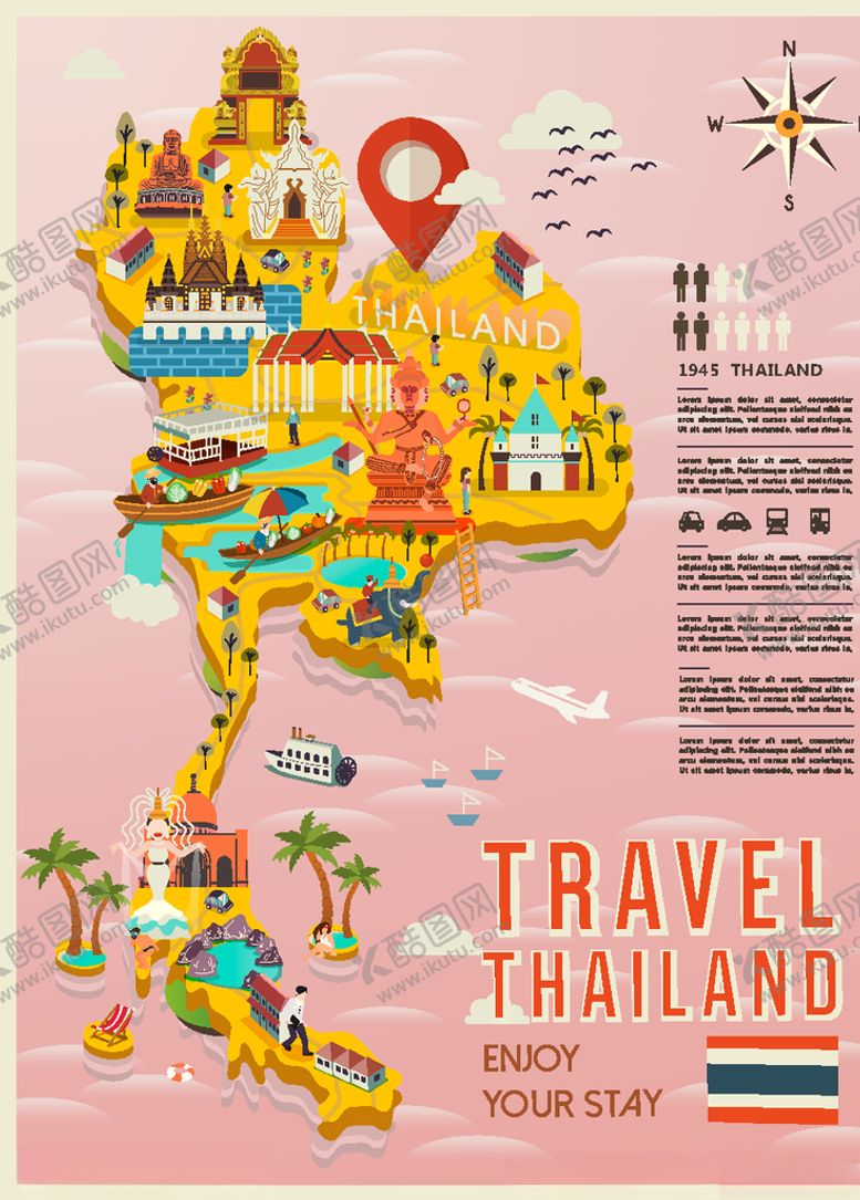 编号：96570909300323241993【酷图网】源文件下载-城市旅游创意卡通插画