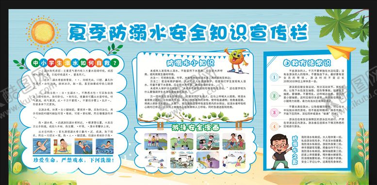 编号：71550905060306506906【酷图网】源文件下载-中小学生防溺水安全宣传栏