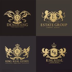 奢华金色皇家风格标志设计
