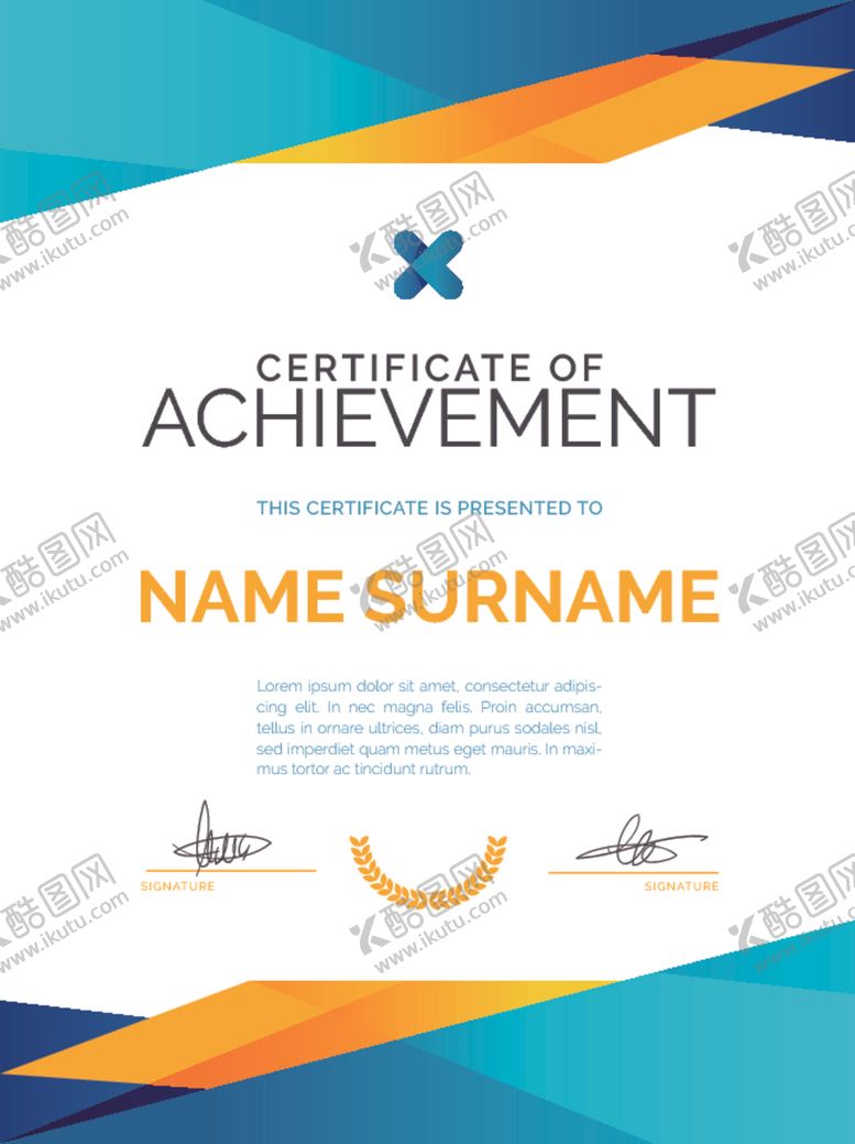 编号：83259810060438091781【酷图网】源文件下载-证书模板