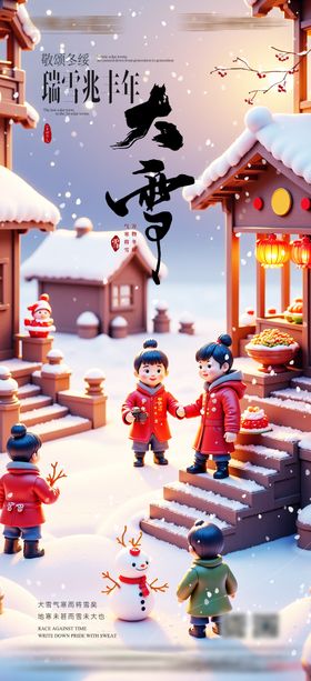大雪节气孩子二十四冬天