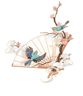 国潮手绘喜鹊
