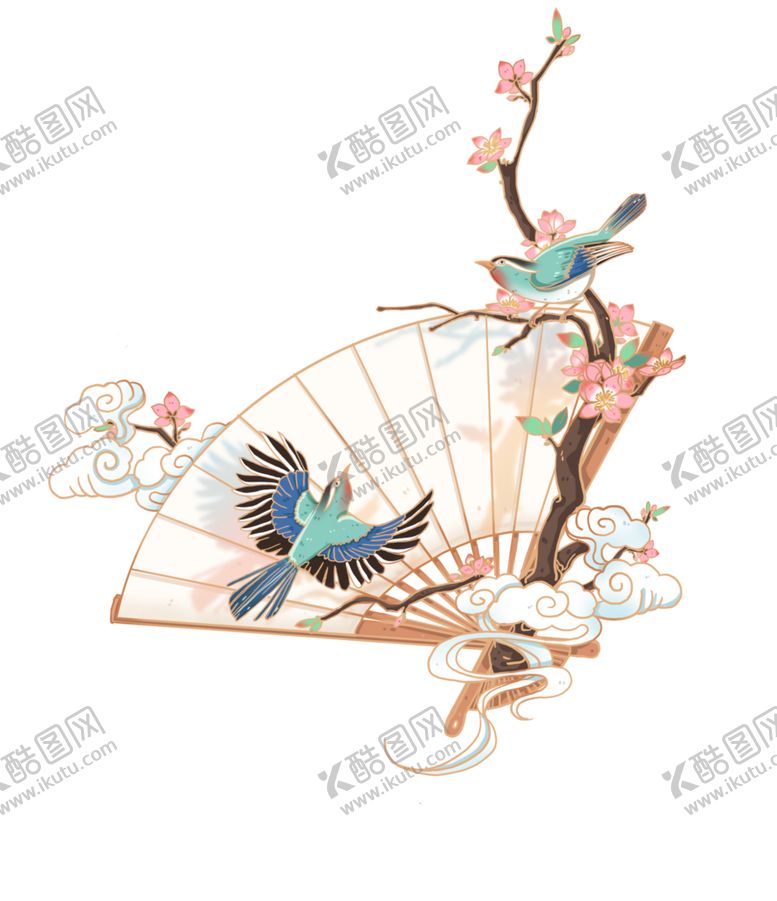 编号：34146505080509393058【酷图网】源文件下载-国潮手绘喜鹊