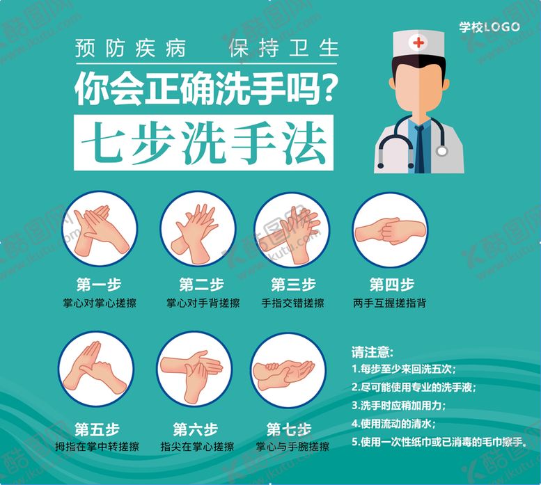 编号：32965809210449136831【酷图网】源文件下载-七步洗手法