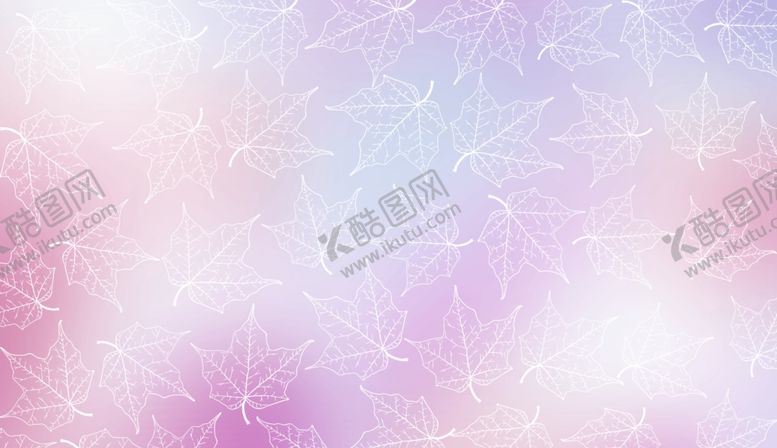 编号：40751306272026553154【酷图网】源文件下载-小清新叶子紫色枫叶背景