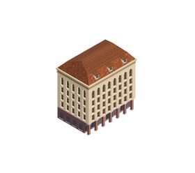 等距欧式建筑物