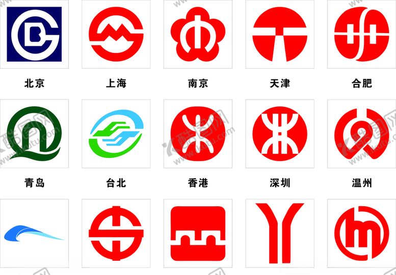 编号：41158809090221422664【酷图网】源文件下载-全国各地地铁logo