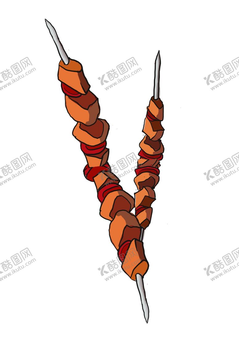 编号：21617007091033046396【酷图网】源文件下载-烤肉美食商业插画素材