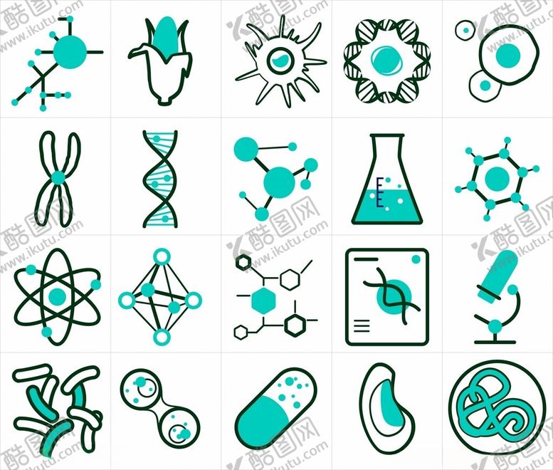编号：23723211171632599085【酷图网】源文件下载-科学元素图标集合
